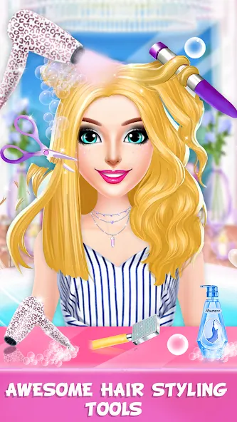 Braided Hair Salon Girls Games  [МОД Mega Pack] Screenshot 4