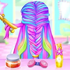 Скачать взломанную Braided Hair Salon Girls Games  [МОД Mega Pack] - полная версия apk на Андроид