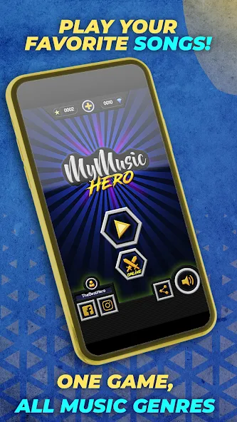 Guitar Hero Mobile: Music Game (Гитар Хиро Мобайл)  [МОД Unlocked] Screenshot 1