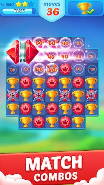 Jewel Crush™ - Match 3 Legend  [МОД Mega Pack] Screenshot 2