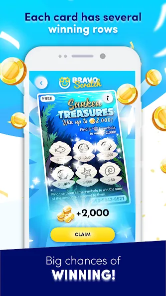 Bravoscratch, scratch games!  [МОД Unlimited Money] Screenshot 4