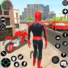 Скачать взломанную Flying Spider Rope Hero Fight (Флайинг Спайдер Роп Хиро Файт)  [МОД Mega Pack] - полная версия apk на Андроид