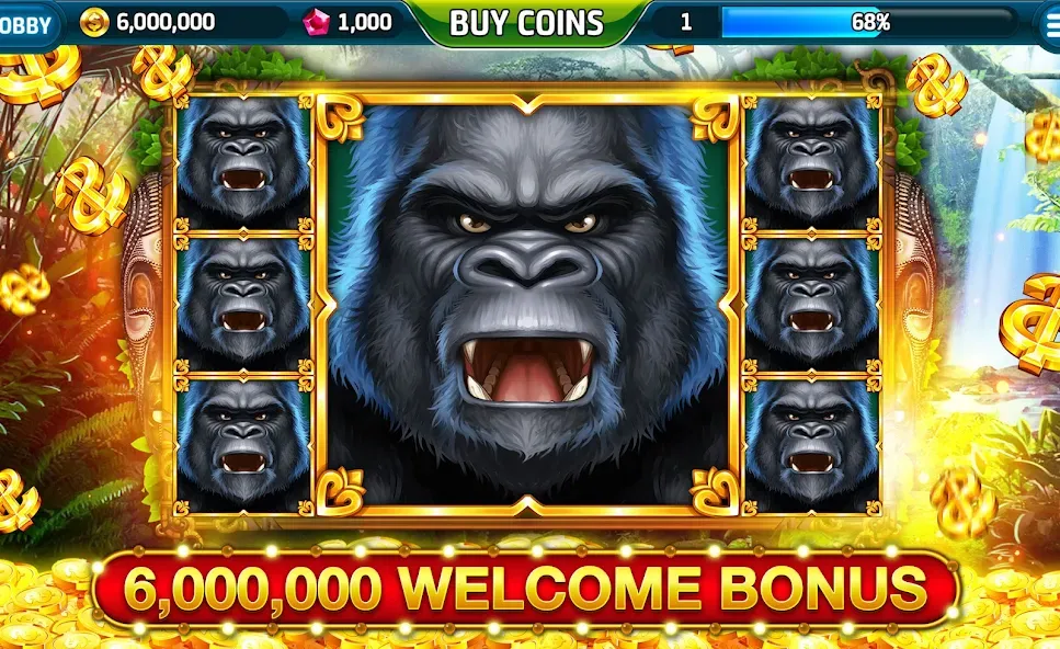 Ape Slots: Vegas Casino Deluxe  [МОД Все открыто] Screenshot 1