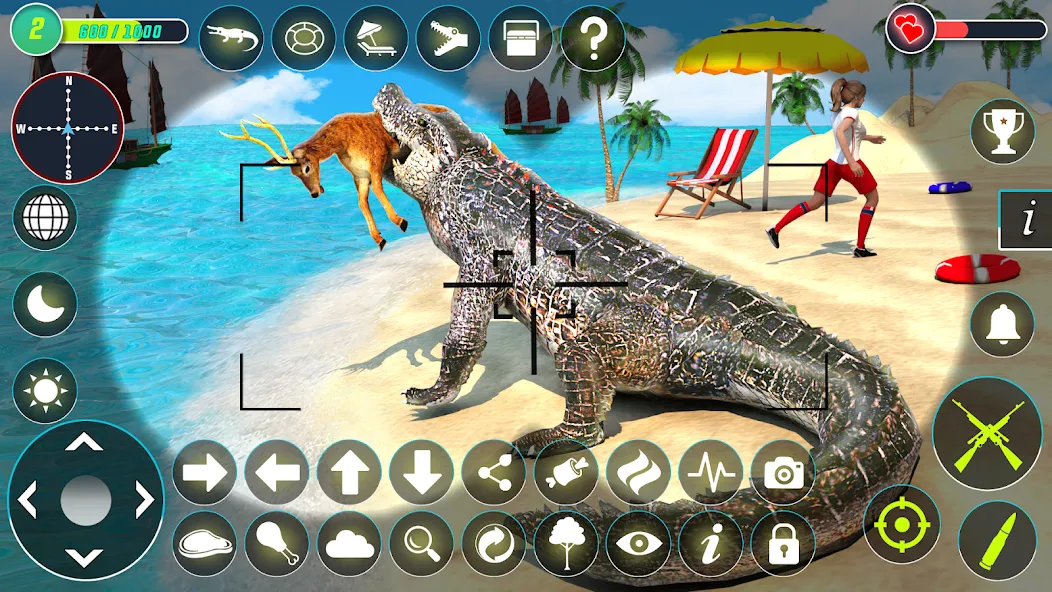 Crocodile Hunting Animal Games (Крокодил Охота Игры с животными)  [МОД Бесконечные деньги] Screenshot 1