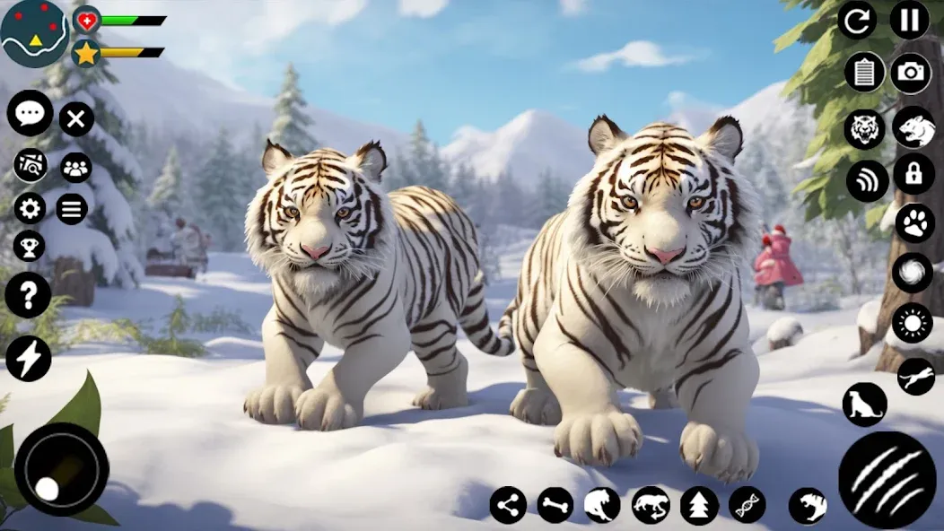 Arctic White Tiger Family Sim  [МОД Unlimited Money] Screenshot 2