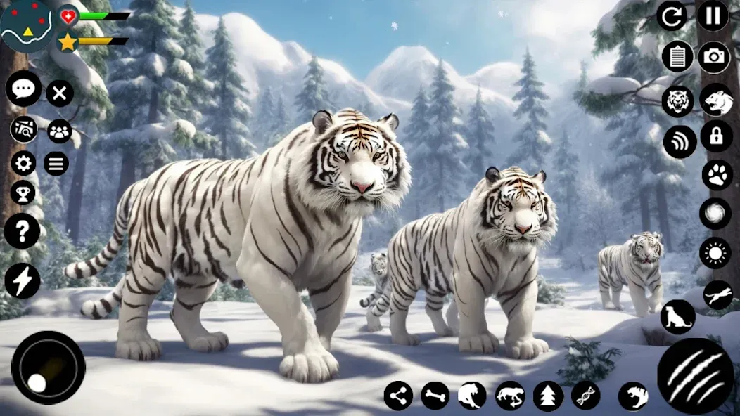 Arctic White Tiger Family Sim  [МОД Unlimited Money] Screenshot 3