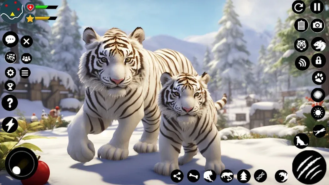 Arctic White Tiger Family Sim  [МОД Unlimited Money] Screenshot 5