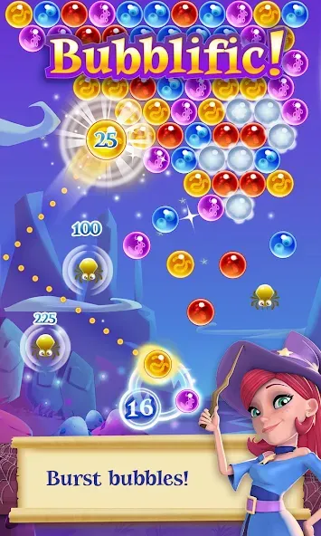 Bubble Witch 2 Saga (Бабл Витч 2 Сага)  [МОД Бесконечные монеты] Screenshot 1