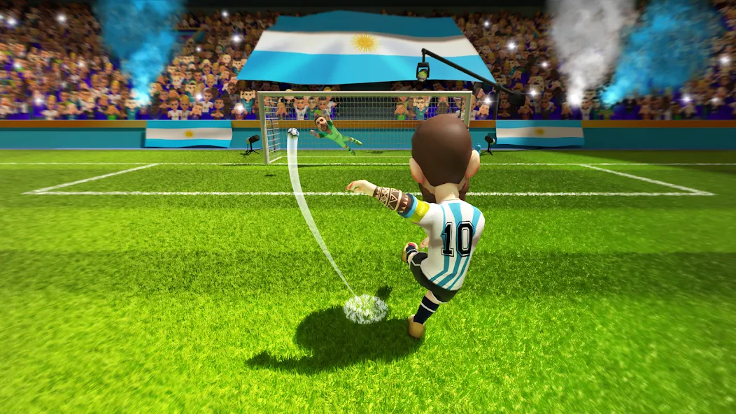 Mini Football - Mobile Soccer (Мини Футбол)  [МОД Бесконечные монеты] Screenshot 1