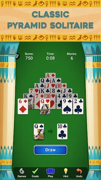 Pyramid Solitaire - Card Games (Пирамида Солитер)  [МОД Mega Pack] Screenshot 3