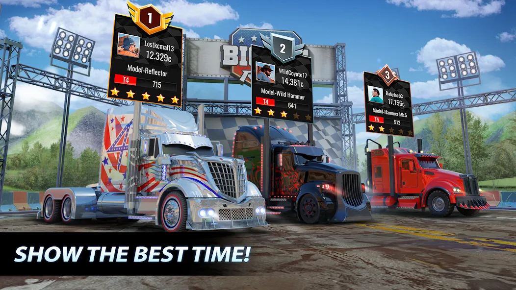 Big Rig Racing: Drag racing (Биг Риг Рейсинг)  [МОД Много денег] Screenshot 3