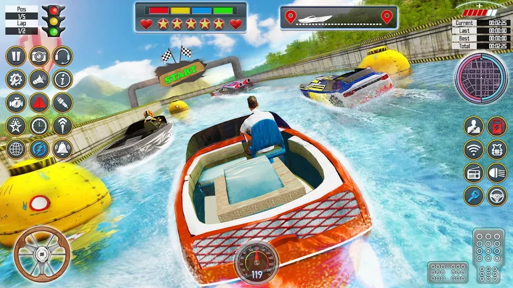 Speed Boat Racing: Boat games  [МОД Menu] Screenshot 1