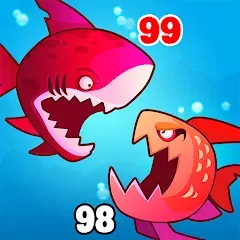 Взломанная Eat Fish.IO : Fish Battle  [МОД Много денег] - полная версия apk на Андроид