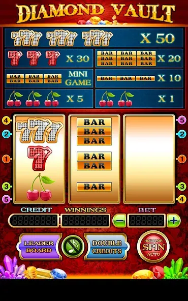 Diamond Vault Slots - Vegas (Бриллиантовые ячейки слотов)  [МОД Много денег] Screenshot 1