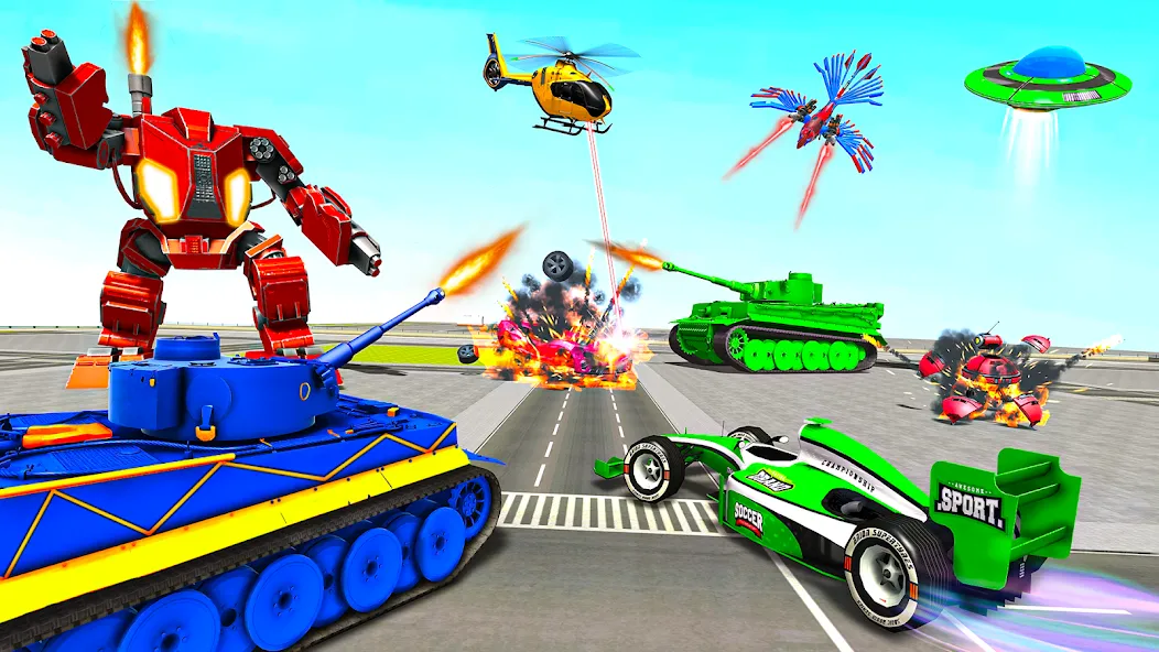 Tank Robot Game Army Games (армейский танк робот трансформационная игра)  [МОД Unlimited Money] Screenshot 5