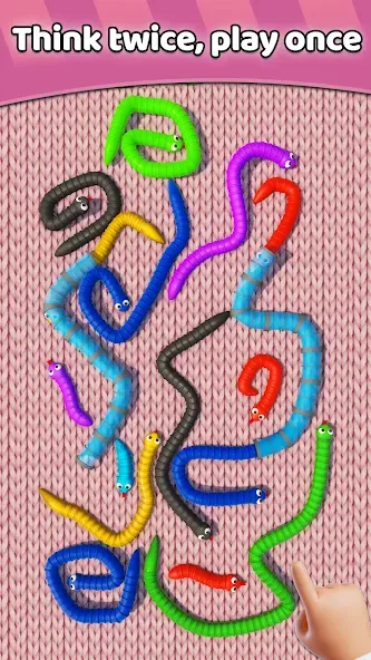 Tangled Snakes Puzzle Game (Танглед Снейк 3Д)  [МОД Меню] Screenshot 2