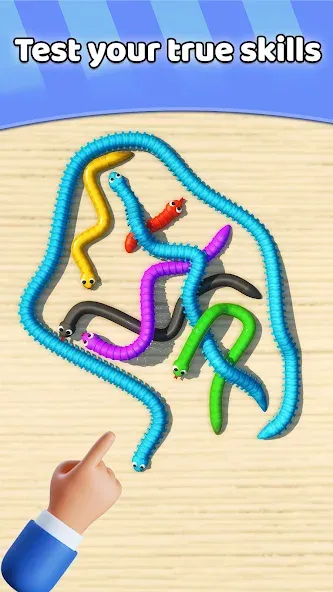 Tangled Snakes Puzzle Game (Танглед Снейк 3Д)  [МОД Меню] Screenshot 4