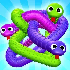 Скачать взломанную Tangled Snakes Puzzle Game (Танглед Снейк 3Д)  [МОД Меню] - полная версия apk на Андроид