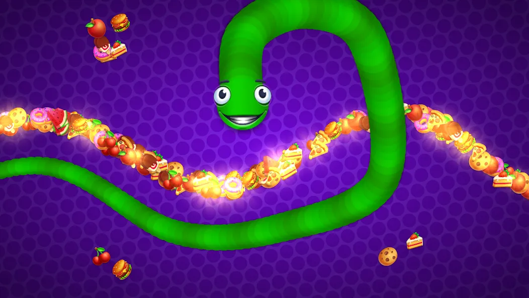 Snake vs Worms: Fun .io Zone  [МОД Много денег] Screenshot 5