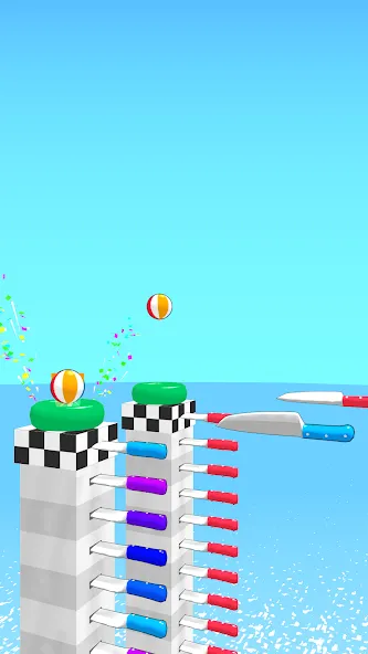 Ball Up: Knife Racing (Болл Ап)  [МОД Бесконечные монеты] Screenshot 4