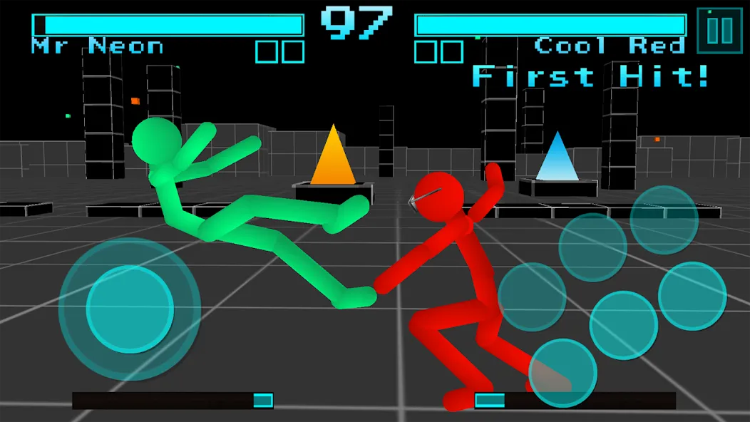 Stickman Fighting Neon Warrior  [МОД Mega Pack] Screenshot 1