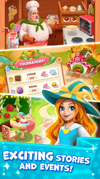 Candy Valley - Match 3 Puzzle  [МОД Menu] Screenshot 2