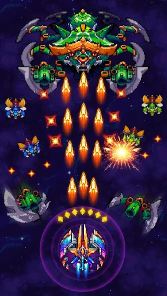 Galaxiga Arcade Shooting Game (Галаксига)  [МОД Много монет] Screenshot 1