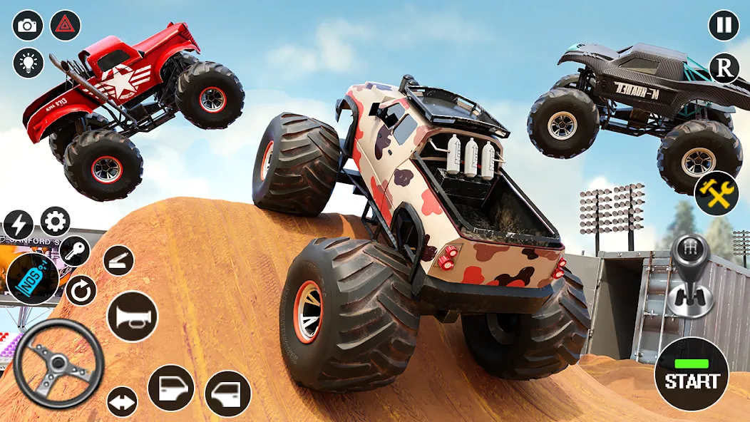 Fearless US Monster Truck Game (Фирлесс ЮЭС Монстер Трак Гейм)  [МОД Меню] Screenshot 3