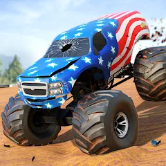 Скачать взломанную Fearless US Monster Truck Game (Фирлесс ЮЭС Монстер Трак Гейм)  [МОД Меню] - стабильная версия apk на Андроид