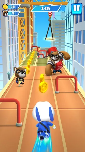 Talking Tom Hero Dash  [МОД Меню] Screenshot 2