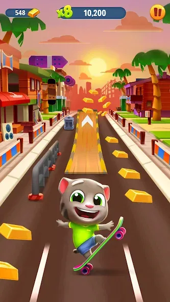 Talking Tom Gold Run  [МОД Unlocked] Screenshot 1