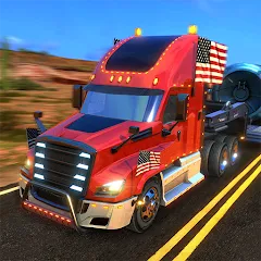 Скачать взлом Truck Simulator USA Revolution (Трак Симулятор США Революция)  [МОД Меню] - стабильная версия apk на Андроид