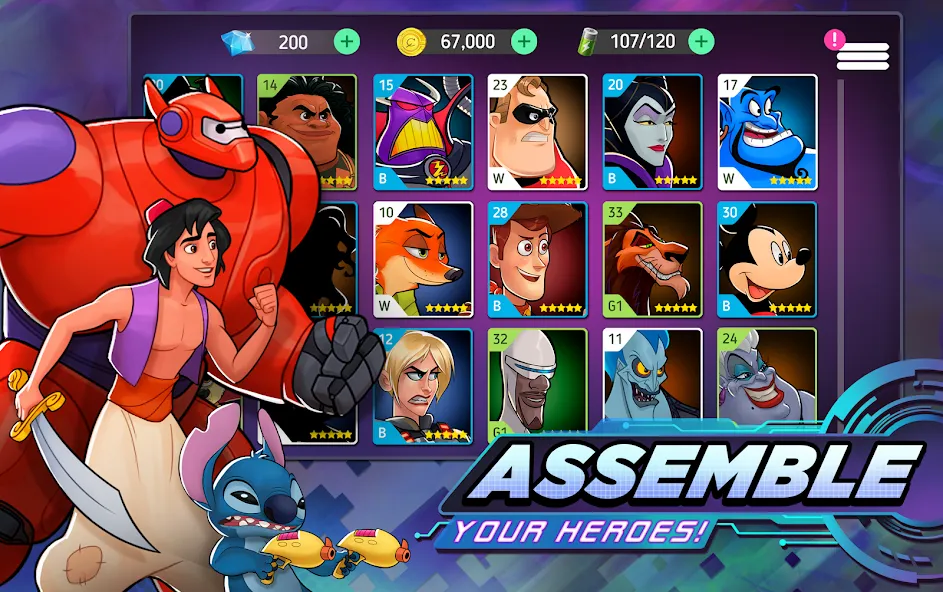 Disney Heroes: Battle Mode (Дисней Хироус)  [МОД Все открыто] Screenshot 3