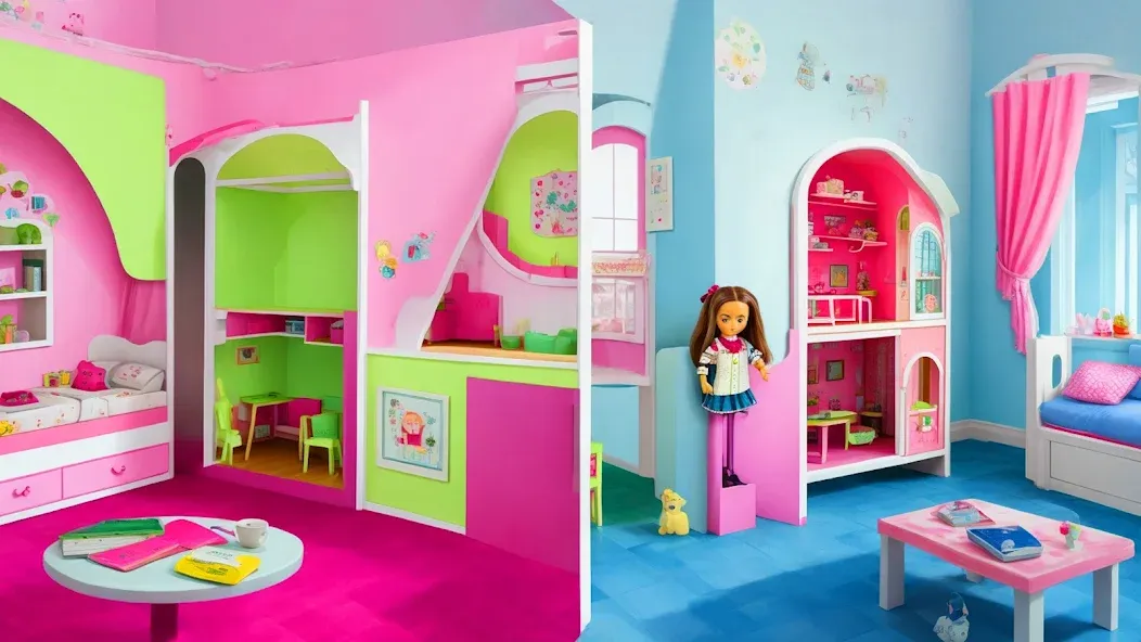 Doll House Design: Girl Games (Долл Хаус Дизайн)  [МОД Unlocked] Screenshot 1