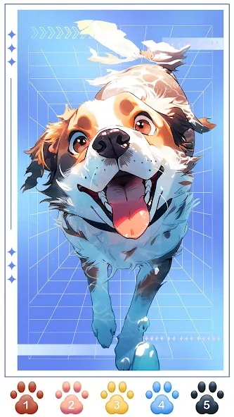 Dog Coloring, Color by number  [МОД Все открыто] Screenshot 1