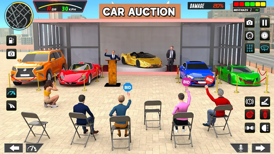 Car Dealership Car Saler (Драйвинг Скул Сити Кар Геймс)  [МОД Бесконечные монеты] Screenshot 2