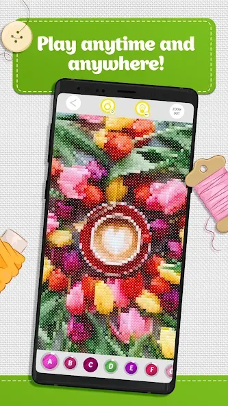 Cross Stitch Coloring Art (Кроссстич окрашивание искусства)  [МОД Unlimited Money] Screenshot 5