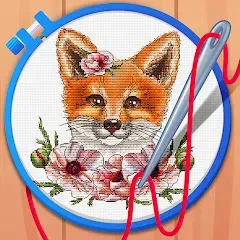 Взломанная Cross Stitch Coloring Art (Кроссстич окрашивание искусства)  [МОД Unlimited Money] - последняя версия apk на Андроид