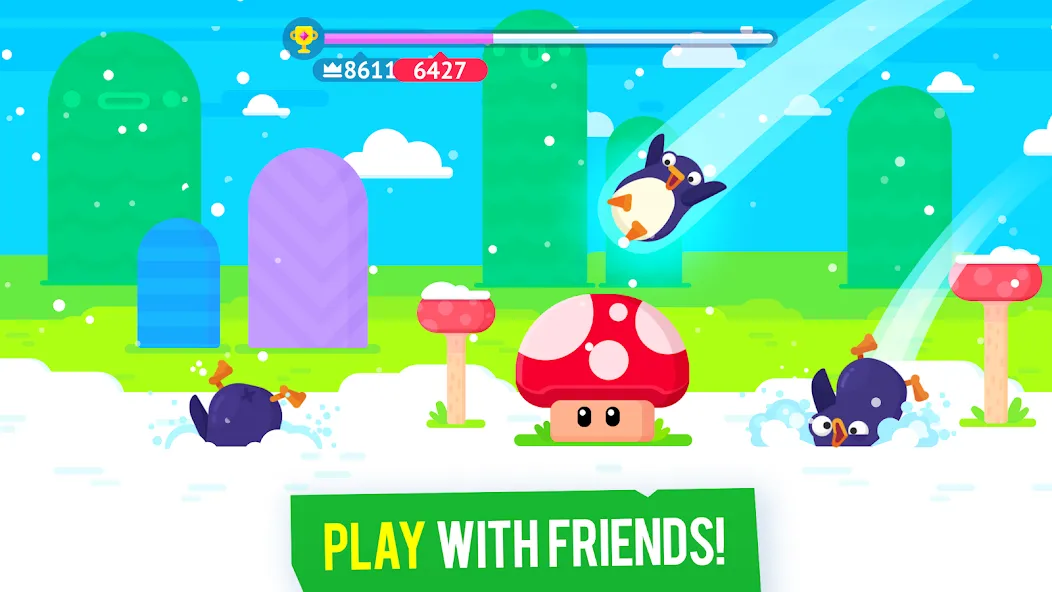 Bouncemasters: Penguin Games (Баунсмастерс)  [МОД Много денег] Screenshot 3