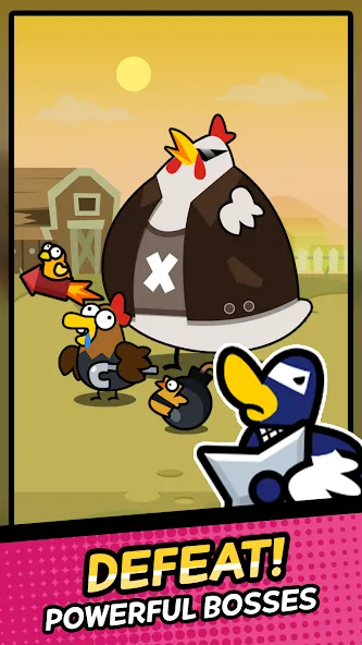 Duck vs Chicken : Idle Defense (Дак против Чикен)  [МОД Mega Pack] Screenshot 4