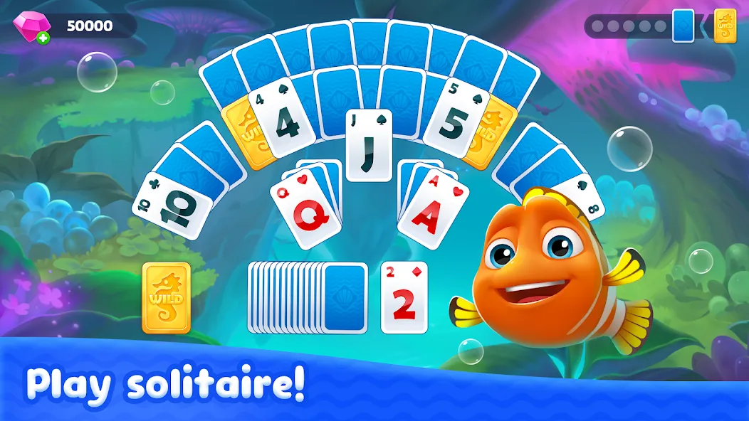 Fishdom Solitaire (Фишдом Солитер)  [МОД Много денег] Screenshot 2