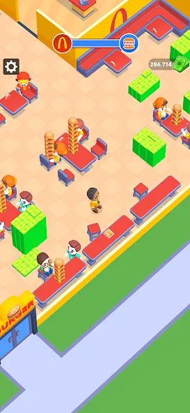 My Burger Shop: Burger Games (Май Бургер Шоп Игры)  [МОД Unlimited Money] Screenshot 1