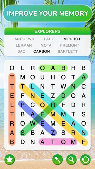 Word Search - Word Puzzle Game  [МОД Все открыто] Screenshot 5