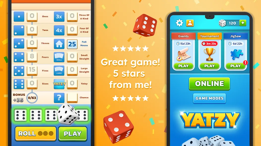 Yatzy - Fun Classic Dice Game (Ятзи)  [МОД Много денег] Screenshot 2