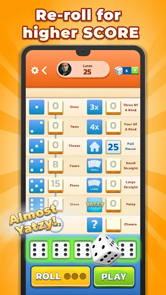 Yatzy - Fun Classic Dice Game (Ятзи)  [МОД Много денег] Screenshot 5