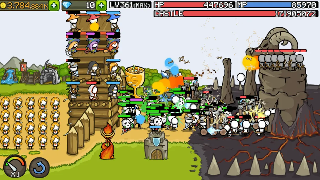 Grow Castle - Tower Defense (Гроу Касл)  [МОД Mega Pack] Screenshot 1