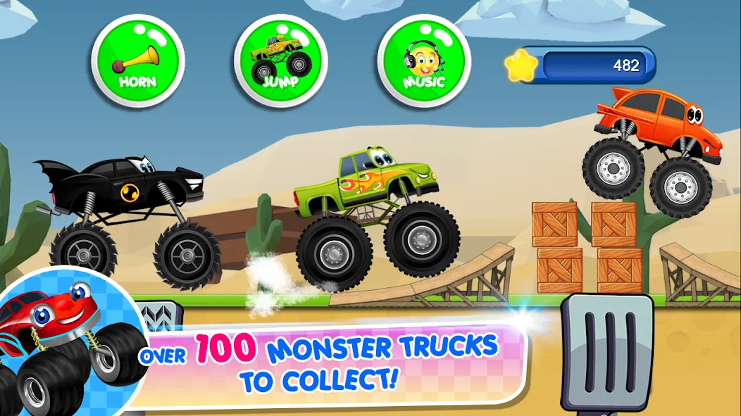 Monster Trucks Game for Kids 2 (Монстр Тракс Игра для Детей 2)  [МОД Mega Pack] Screenshot 2