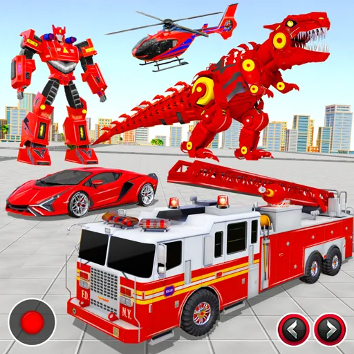 Fire Truck Robot Car Game  [МОД Много монет] Screenshot 1