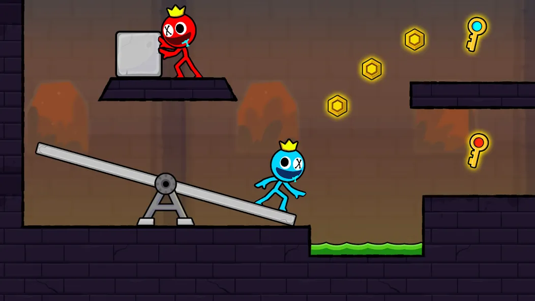 Red and Blue Stickman 2024 (Ред энд Блу Стикмен 2)  [МОД Меню] Screenshot 2