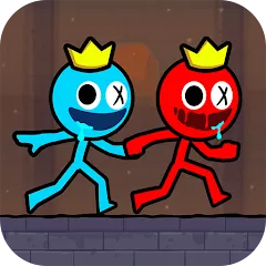 Взломанная Red and Blue Stickman 2024 (Ред энд Блу Стикмен 2)  [МОД Меню] - полная версия apk на Андроид